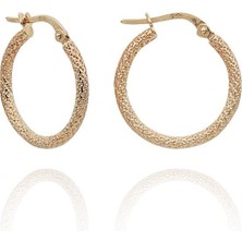 İzgi Kuyumculuk Dokulu Küpe - Medium