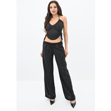 Koza Kadın Varak Baskılı Palazzo Pantolon 6272-24