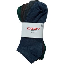 Ozzy Socks 4 Çift Pamuklu Erkek Patik Yumuşak Dokulu Asorti Renkli Konforlu Tasarım