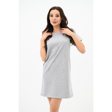 Koza Kadın Taşlı Kısa Kollu Elbise 5212-24