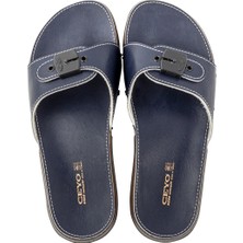 Ceyo Kadın Terlik 6500 Lacivert Renkli Düz Topuklu Rahat Terlik 35-40 Numaralar