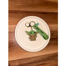 Moda Accessories Baby Yoda Üç Boyutlu Büyük Boy Silikon Anahtarlık