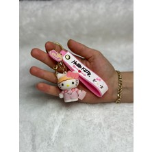 Moda Accessories Hello Kitty Uykucu Üç Boyutlu Büyük Boy Silikon Anahtarlık & Çanta Süsü