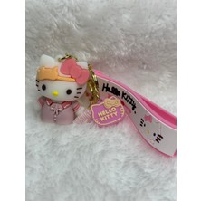 Moda Accessories Hello Kitty Uykucu Üç Boyutlu Büyük Boy Silikon Anahtarlık & Çanta Süsü