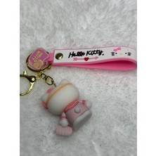 Moda Accessories Hello Kitty Uykucu Üç Boyutlu Büyük Boy Silikon Anahtarlık & Çanta Süsü