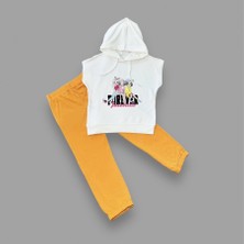 Diji Baby 3-4-5 Yaş Forever Cici Kızlar Baskılı Kapşonlu 2li Kız Çocuk Takımı