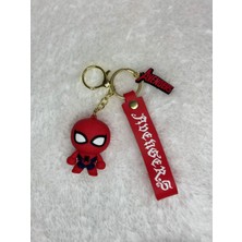 Moda Accessories Spiderman Kırmızı Üç Boyutlu Büyük Boy Silikon Anahtarlık & Çanta Süsü