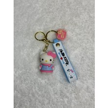 Moda Accessories Hello Kitty Mavi Üç Boyutlu Büyük Boy Silikon Anahtarlık & Çanta Süsü