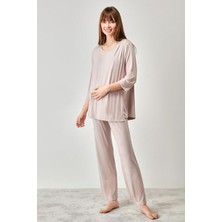 Catherine's Yumuşak Dokulu Hamile Pijama Takımı