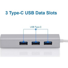 Alfalink AL-C65 Type C 3port USB Hub +Gigabit Ethernet Adaptör