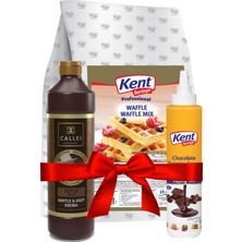 Kent Boringer Waffle Mix +Callei Sütlü Krema+Çikolatalı Topping Sos