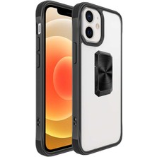 iPhone 12 - Uyumlu Ensueno V-Bax Kapak-Siyah