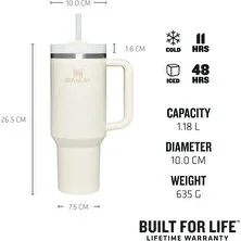 Stanley Quencher Pipetli Termos Bardak 1.18 Lt