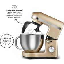 Karaca Mastermaid Chef Pro Çift Kollu Stand Mikser Mineral Gold 1750W