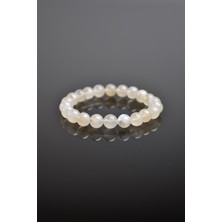 Safnaturel Ay Taşı Doğal Taş Bileklik 9 mm  A+ Kalite