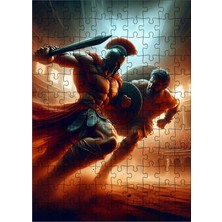 Ekart Ahşap Mdf Puzzle Yapboz Gladyatör Savaşı 120 Parça 25*35 cm