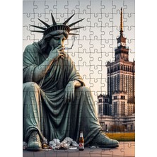 Ekart Ahşap Mdf Puzzle Yapboz Evsiz Özgürlük Anıtı 120 Parça 25*35 cm