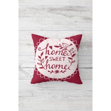 Pelangi Home Sweet Home Vintage Çift Tarafı Baskılı Gizli Fermuar Yastık Kılıfı Kırlent Koltuk Yastık Kılıfı