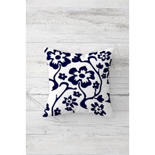 Pelangi Çini Çiçek Deseni Çift Tarafı Baskılı Gizli Fermuarlı Yastık Kılıfı Kırlent Koltuk Yastık Kılıfı