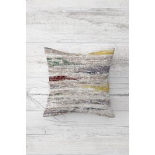 Pelangi Eskitme Motifli Desen Çift Tarafı Baskılı Gizli Fermuarlı Yastık Kılıfı Kırlent Koltuk Yastık Kılıfı