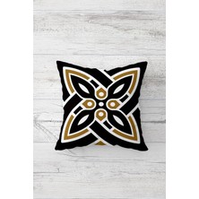 Pelangi Yaprak Desenli Çift Tarafı Baskılı Gizli Fermuarlı Yastık Kılıfı Kırlent Koltuk Yastık Kılıfı