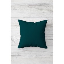 Pelangi Düz Renk Koyu Yeşil Çift Tarafı Baskılı Gizli Fermuarlı Yastık Kılıfı Kırlent Koltuk Yastık Kılıfı