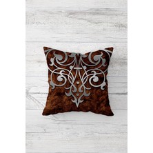 Pelangi Ottoman Desenli Çift Tarafı Baskılı Gizli Fermuarlı Yastık Kılıfı Kırlent Koltuk Yastık Kılıfı