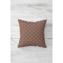 Pelangi Vizon Benekli Puantiyeli Çift Taraflı Gizli Fermuarlı Yastık Kılıfı Kırlent Koltuk Yastık Kılıfı