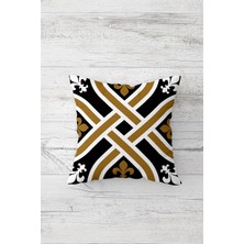 Pelangi Damla Yaprak Desenli Çift Tarafı Baskılı Gizli Fermuarlı Yastık Kılıfı Kırlent Koltuk Yastık Kılıfı