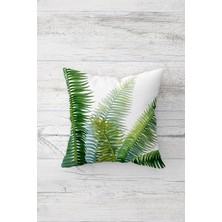 Pelangi Tropikal Iğne Yapraklı Çift Tarafı Baskılı Gizli Fermuar Yastık Kılıfı Kırlent Koltuk Yastık Kılıfı