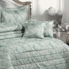 Solinas Collection Flora Krem - Mint Çeyizlik Çift Kişilik Yatak Örtüsü