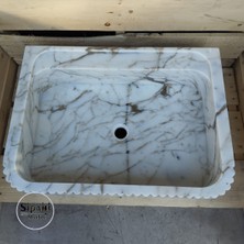 Sipahi Marble Gold Calacata Lüx Lavabo