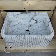 Sipahi Marble Gold Calacata Lüx Lavabo