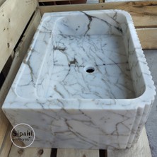 Sipahi Marble Gold Calacata Lüx Lavabo