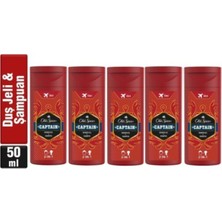 Old Spice Captain Duş Jeli & Şampuan 50 ml x 5 Adet