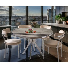 Eymense Lagina 4 Sandalyeli Açılır Mutfak Masa Takımı