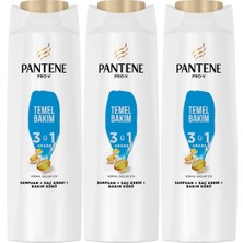 Pantene 3'ü 1 Arada Temel Bakım Şampuan 350 ml 3 Adet