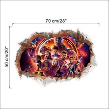Longbang Shop No.8 Tarzı 3D Avengers Dıy Duvar Çıkartmaları Oturma Odası Yatak Odası Duvar Dekorasyonu Süper Kahraman Film Posteri Duvar Çıkartmaları Çocuk Odaları Için (Yurt Dışından)