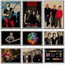 Longbang Shop No.10 Stili 42X30 Muse Poster.muse Rock Müzik Vintage Retro Poster Kraft Kağıt Dekoratif Duvar Sticker (Yurt Dışından)