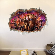 Longbang Shop No.13 Tarzı 3D Avengers Dıy Duvar Çıkartmaları Oturma Odası Yatak Odası Duvar Dekorasyonu Süper Kahraman Film Posteri Duvar Çıkartmaları Çocuk Odaları Için (Yurt Dışından)