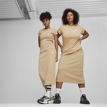 Puma Kadın Prairie Tan Puma Classıcs Ribbed Slim Tee Açık Kahve Kadın T-Shirt