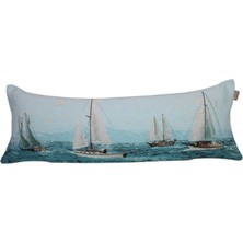 Belıeve Baot Goblen Turkuaz Kırlent 25*70 cm