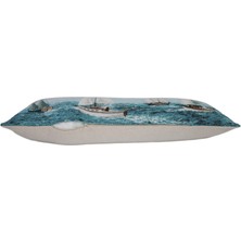 Belıeve Baot Goblen Turkuaz Kırlent 25*70 cm