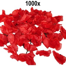 Chavin 1000 Adet Kırmızı Yapay Gül Yaprakları Kumaş Gül YP137-1000