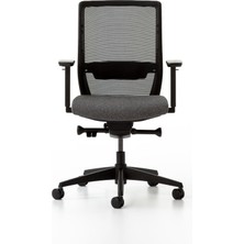 Bürotime Bold Çalışma Koltuğu, Plastik Ayak, Siyah & Grafit