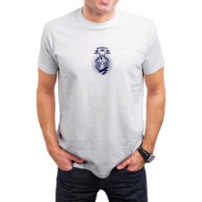 T-35 Motorsiklet Baskılı Beyaz Unisex Tişört C300