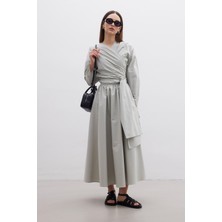 Manuka Volanlı Premıum Etek Yeşil