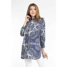 Ladies First Desenli Tunik 9002-D04 Pamuk Kumaş