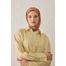 Fresh Scarfs Eloıse Desen Pamuk Ipek Eşarp Badem
