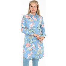 Ladies First Desenli Tunik 9000-D11 Pamuk Kumaş